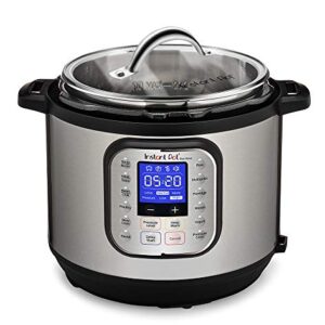 Instant Pot Duo Plus 9-in-1 Electric Pressure Cooker, Sterilizer, Slow Cooker, Rice Cooker, Steamer, Saute, 8 Quart, 15 One-Touch Programs & ant Pot Tempered Glass lid, Clear 10 Inch (26 cm) 8 Quart