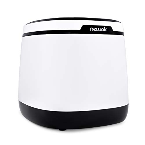 NewAir Portable Countertop Ice Maker - 50 lb. Daily - First Batch In Under 10 Minutes - Countertop Modern Design - Bullet Shaped Ice Black & White - AI-250W