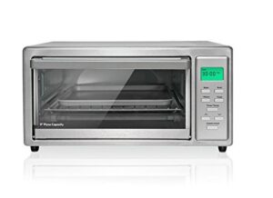 kenmore 83521 4-slice toaster oven in stainless steel with pizza stone