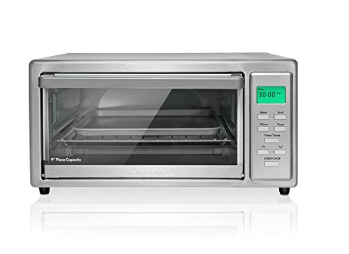 Kenmore 83521 4-slice Toaster Oven in Stainless Steel with Pizza Stone