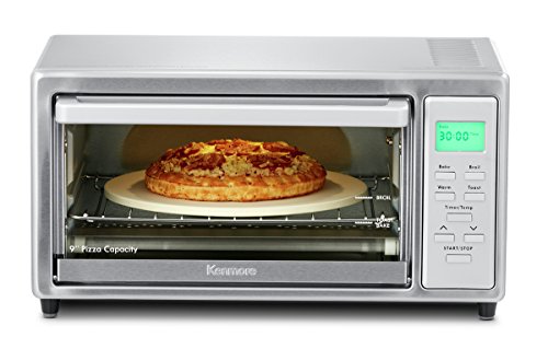 Kenmore 83521 4-slice Toaster Oven in Stainless Steel with Pizza Stone