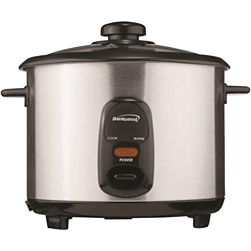 Brentwood Rice Cooker, 8-Cup, Stainless Steel,TS-15,2