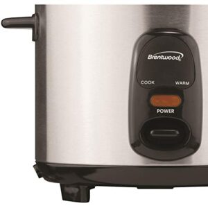 Brentwood Rice Cooker, 8-Cup, Stainless Steel,TS-15,2