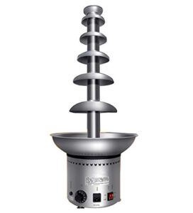 newtry 6 tiers stainless steel chocolate fondue fountain machine 13.23lbs capacity 86~230℉adjustable for home party restaurant (110v)