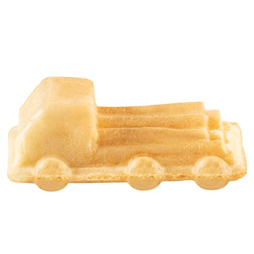 Construction Trucks Mini Waffle Maker- Make 7 Fun Different Vehicle Shaped Pancakes Featuring a Bulldozer Forklift & More- Electric Nonstick Pan Cake Car Waffler Iron, Fun Breakfast for Kids, Adults