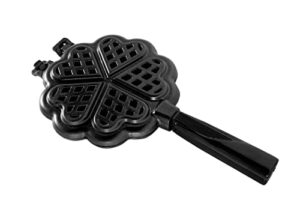 nordic ware 01705 sweetheart waffler, cast-aluminium pan, heart shaped, mini waffle maker, black