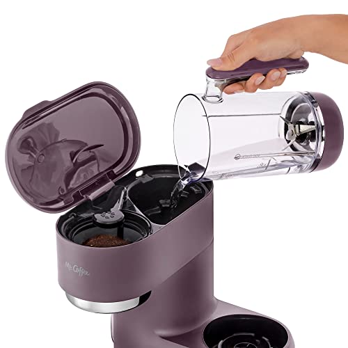 Mr. Coffee Single-Serve 3 in 1 Frappe, Iced, and Hot Coffee Maker and Blender with Reusable Filters, Tumblers, and Recipe Book, Lavender