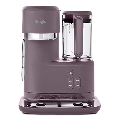 Mr. Coffee Single-Serve 3 in 1 Frappe, Iced, and Hot Coffee Maker and Blender with Reusable Filters, Tumblers, and Recipe Book, Lavender