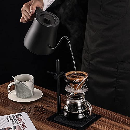 Leehoo Electric Gooseneck Kettle with Temperature Control,LED Touch Screen Design,Pour Over Coffee Kettle Tea Kettle,Stainless Steel Water Kettle,Auto Shutoff Rapid Heating 0.8L, Black