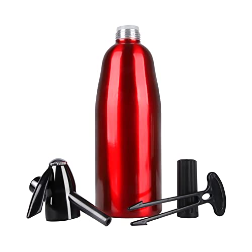 LANGSHI Soda Siphon, Home Seltzer Maker Portable Siphon Soda Maker Seltzer Water Siphon 1 Liter, Use 8 gram CO2 Cartridges(Not Included)