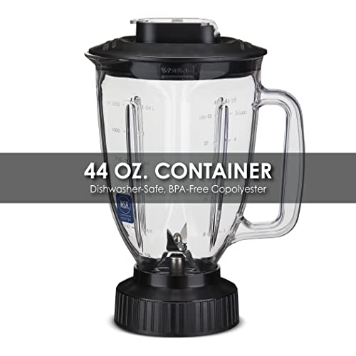 Waring Commercial BB155 Basic bar Countertop Blender, 44 oz, Black