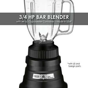 Waring Commercial BB155 Basic bar Countertop Blender, 44 oz, Black