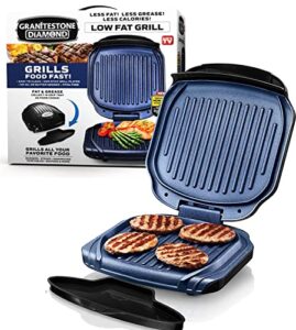 granitestone low fat multipurpose sandwich grill with nonstick copper coating – as seen on tv, blue