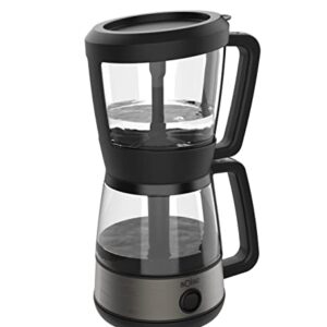 Solac SIPHON BREWER 3-in-1 Vacuum Coffee Maker, Tea Brewer & Water Boiler, Brushed Stainless Steel and Black, 30 oz