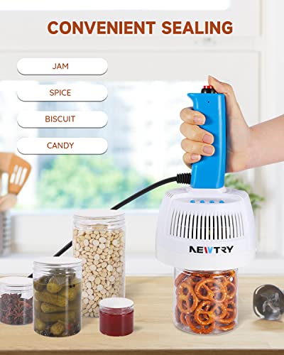 NEWTRY Induction Sealer Heat Handheld Sealing Machine Diameter 0.79’’-3.94’’ Electromagnetic Manual Power & Time Adjustable for Plastic Glass Bottles Caps(110V US Plug)