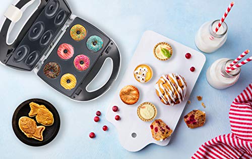 Mini-Donuts Maker, Mini-Pie and Quiche Maker, Taiyaki Maker – NEW 3 in 1 Three Slices Detachable Dessert Maker by StarBlue – White AC 110-120V 50/60Hz 700-800W