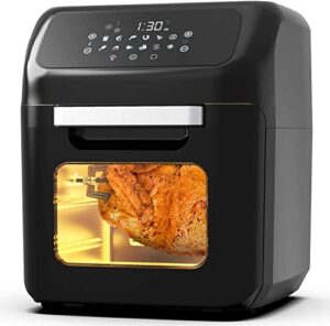 pro breeze 12.7 quart air fryer oven – large air fryer toaster oven, 12 cooking modes including rotisserie & food dehydrator, 19 accessories