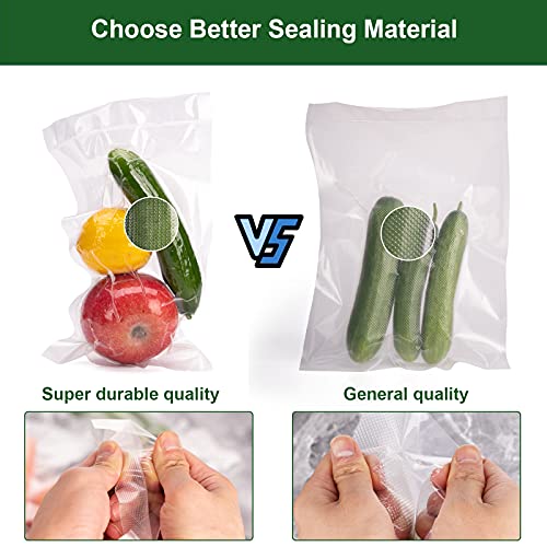 Vacuum Sealer Bags,200 Pint,6"x10",Freezer Storage Bags,Heavy Duty Puncture Prevention,Sous Vide Vacuum Meal Safe,Universal Pre Cut Bag Design