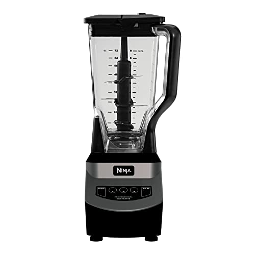 Ninja NJ600 Professional Blender with 1000-Watt Motor & 72 oz Dishwasher-Safe Total Crushing Pitcher for Smoothies, Shakes & Frozen Drinks, Black (Renewed)