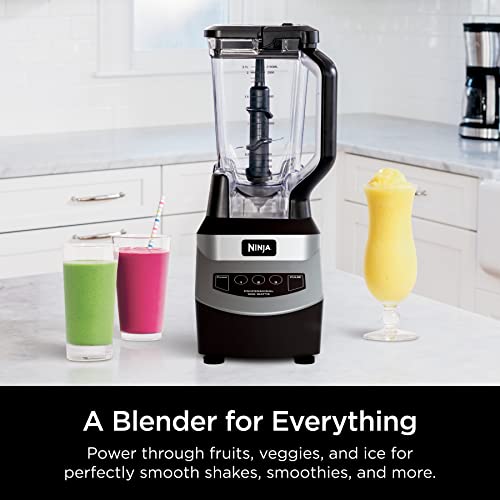 Ninja NJ600 Professional Blender with 1000-Watt Motor & 72 oz Dishwasher-Safe Total Crushing Pitcher for Smoothies, Shakes & Frozen Drinks, Black (Renewed)