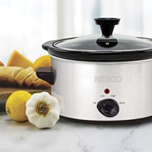 Nesco SC-150-47 1.5 Qt. Oval Analog Silver Slow Cooker, Quart