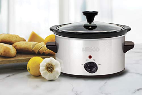 Nesco SC-150-47 1.5 Qt. Oval Analog Silver Slow Cooker, Quart