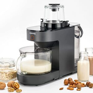 joyoung blender fully automatic, soy milk maker, glass blender cold and hot with 8 presets, self-cleaning blenders for kitchen, soup maker, almond milk, oat milk, shakes and smoothies, soy milk.