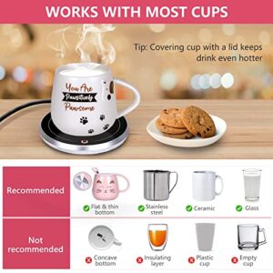 Nouvati Candle Warmer/Mug Warmer/Coffee Warmer for Desk Auto Shut-Off: Excellent Heating, 2 Heating Modes, Safety Features, Sleek Desig& Compact; Tea Warmer (Starlight Silver) 2.0