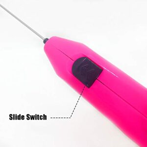 Electric Tumbler Resin Stirrer for Crafts Tumbler, USLINSKY Handheld Mixer Battery Operated Epoxy Mixing Stick Apply to Making DIY Epoxy Resin Glitter Tumbler Cups (Pink)