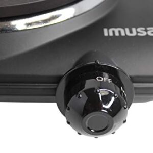 IMUSA Countertop Electric Hot Plate or Single Burner with Power Indicator Lights, Black