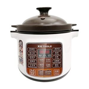 tianji dgd40-40ld electric stew pot, 4l full-automatic slow cooker, ceramic inner pot, 120v, 600w,3~6 people