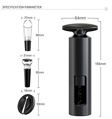 Wine Opener, Wine Bottle Opener, Wine Opener Set, Wine Gift, Waiter Opener, St Patrick's Day gift, Corkscrew Set, Aerator, Vacuum Stopper, Wine Pourer, Foil Cutter