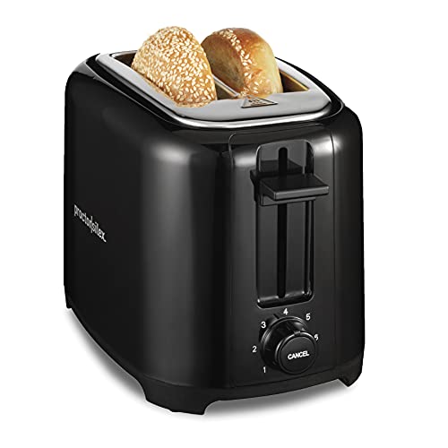 Proctor Silex 22215PS 2-Slice Extra-Wide Slot Toaster with Cool Wall, Shade Selector, Toast Boost, Auto Shut-Off and Cancel Button, Black, Discontinued