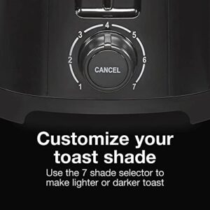 Proctor Silex 22215PS 2-Slice Extra-Wide Slot Toaster with Cool Wall, Shade Selector, Toast Boost, Auto Shut-Off and Cancel Button, Black, Discontinued