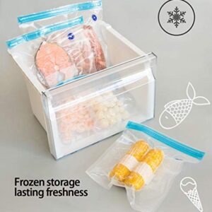 Daarcin Sous Vide Bags 3 Size Mixed 18pcs BPA Free Reusable Vacuum Sealer Bags Keep Food Flash with 2 Sealing Clips (18pcs Mixed no Pumb)