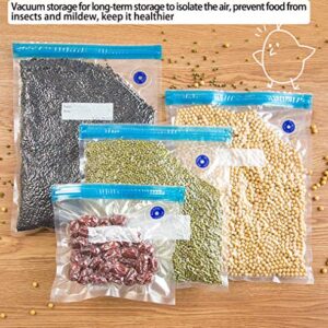 Daarcin Sous Vide Bags 3 Size Mixed 18pcs BPA Free Reusable Vacuum Sealer Bags Keep Food Flash with 2 Sealing Clips (18pcs Mixed no Pumb)