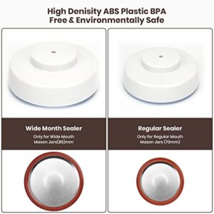 Mason Jar Vacuum Sealer, CODOGOY Jar Sealer and Accessory Hose Compatible with Foodsaver Vacuum Sealer, Vacuum Sealing Kit for Wide & Regular-Mouth Mason Jars, with Manual Vacuum Pump and Lid Opener