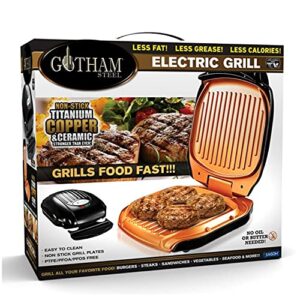 gotham steel electric grill low fat multipurpose sandwich grill with nonstick copper coating – as seen on tv large