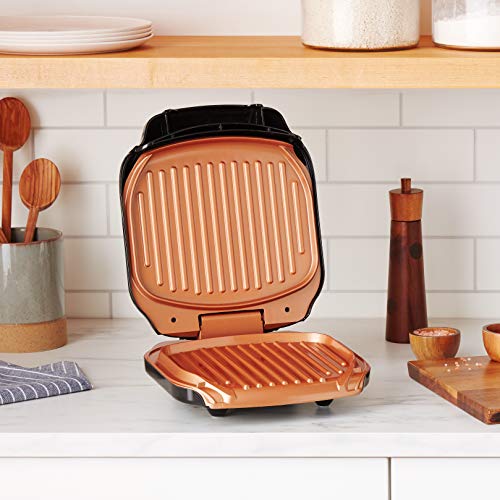 Gotham Steel Electric Grill Low Fat Multipurpose Sandwich Grill with Nonstick Copper Coating – As Seen on TV Large