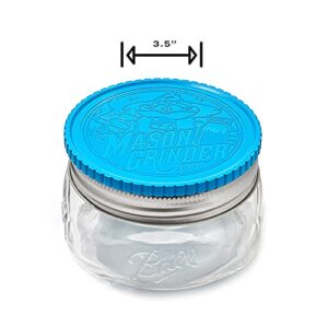 2 Piece Herb Grinder with Holes by Mason Grinder - Large Mouth - 2 Piece Herb Grinder with Holes - Fits on Wide Mason Jars (Jar Not Included)