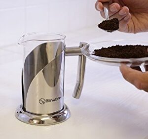 BlinkOne French Press: Single, Double and Up-to Three Serve Cup Espresso Coffee Maker (12 Oz)