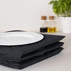 Navaris Electric Plate Warmer - 10 Plate Blanket Heater Pockets for Warming Dinner Plates to 165 Degrees in 10 Minutes - Thin Folding Design - Black