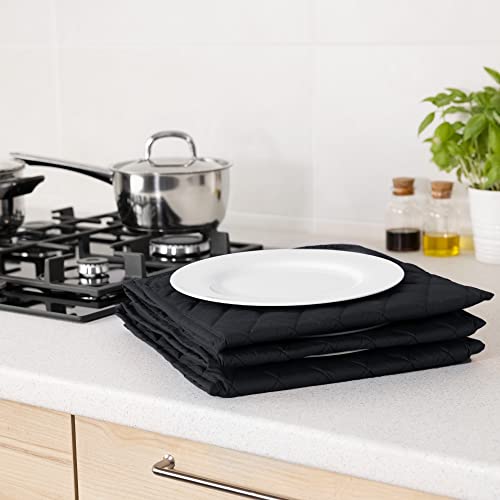 Navaris Electric Plate Warmer - 10 Plate Blanket Heater Pockets for Warming Dinner Plates to 165 Degrees in 10 Minutes - Thin Folding Design - Black