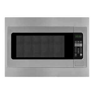 forte f2422mv5ss 24″ 5 series 2.2 cu. ft. capacity countertop microwave with f27mvtkss 27″ built-in trim kit, in stainless steel