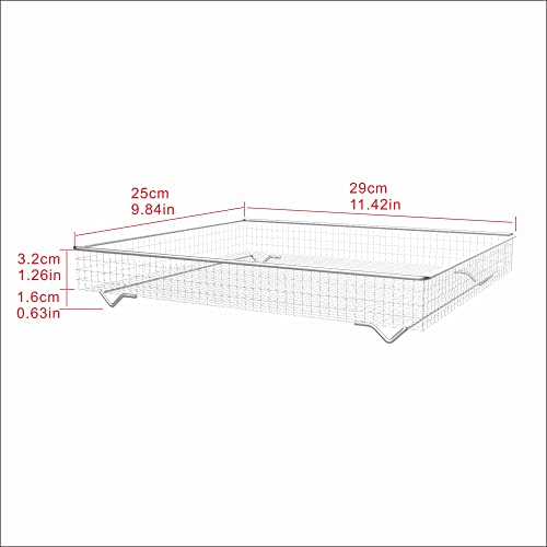 Air Fryer Basket for Oven Compatible with Cuisinart TOA-60 Serie TOA-65 cuisinart air fryer toaster oven, Stainless Steel, Baking, Boiling, Cooling or Drying Used for Convection Ovens Air fryers