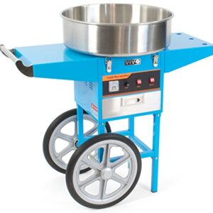 VIVO Blue Electric Commercial Cotton Candy Machine, Candy Floss Maker with Cart CANDY-V002B