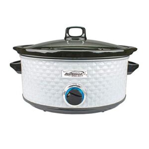 brentwood select sc-157w slow cooker, 7 quart, white