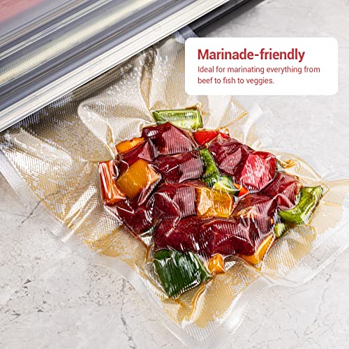 Daintii Deluxe Food Vacuum Sealer Machine, 85Kpa High Performance Vacuum Sealing System with Easy-lock Handle, Built-in Storage & Bag Cutter, Included Starter Kit, Safety Certified, Stainless Steel