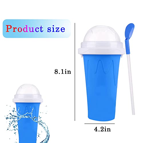 Slushy Maker Cup, Portable Slushie Maker Squeeze Cup, Magic Quick Frozen Slushie Cup, DIY Homemade Smoothie Cups Ice Cream Maker for Children and Family