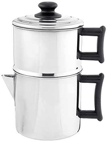 Lindy's Stainless Steel Drip Coffee Maker With Protective Plastic Handles